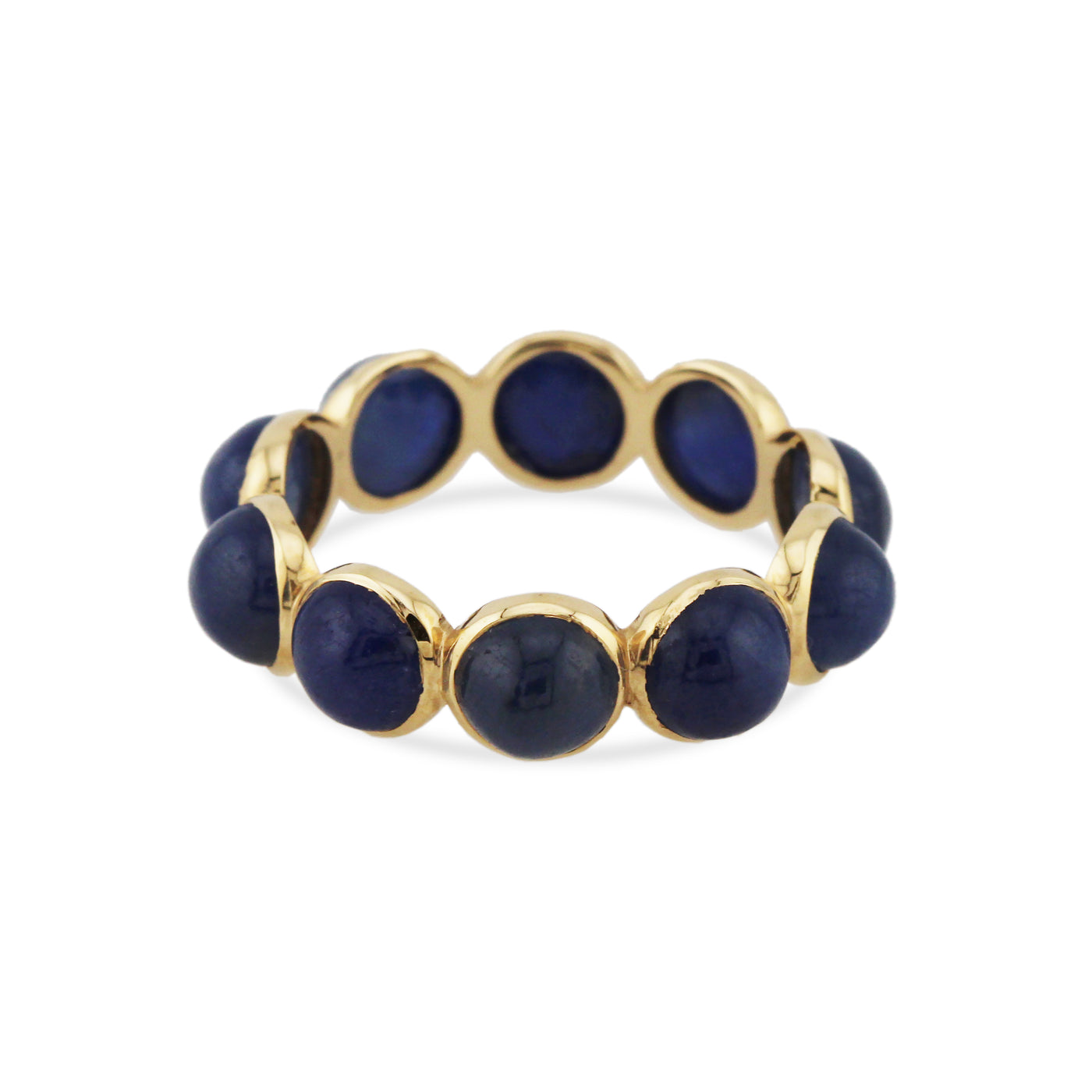 Gemstone Round Ring In 18K Yellow Gold - Tresor Collection