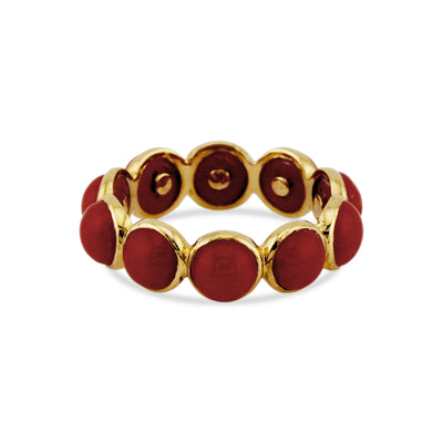Gemstone Round Ring In 18K Yellow Gold - Tresor Collection