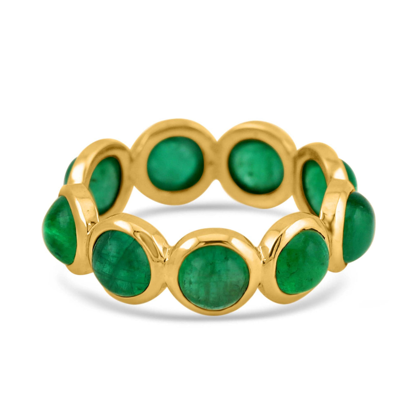 Gemstone Round Ring In 18K Yellow Gold - Tresor Collection