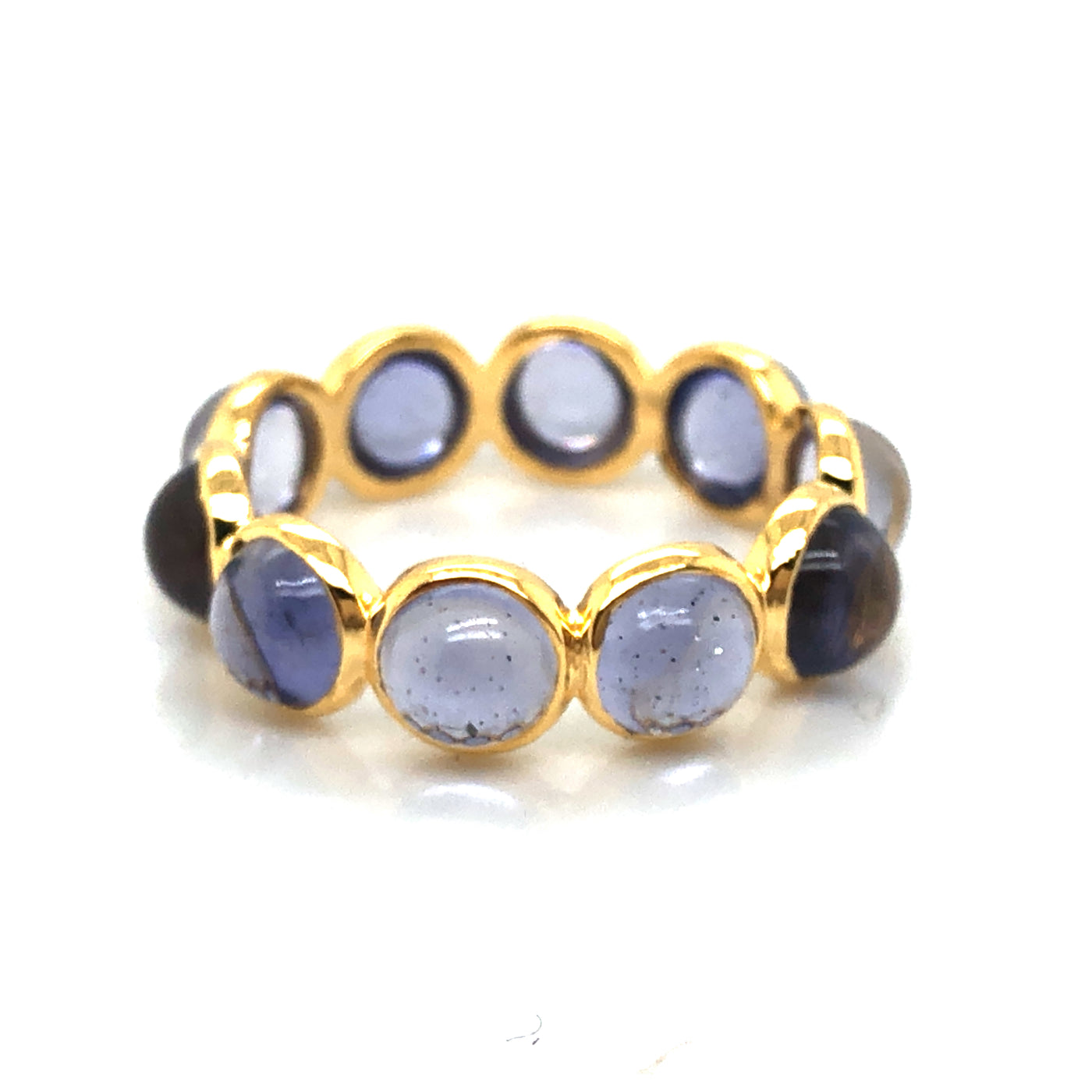 Gemstone Round Ring In 18K Yellow Gold - Tresor Collection