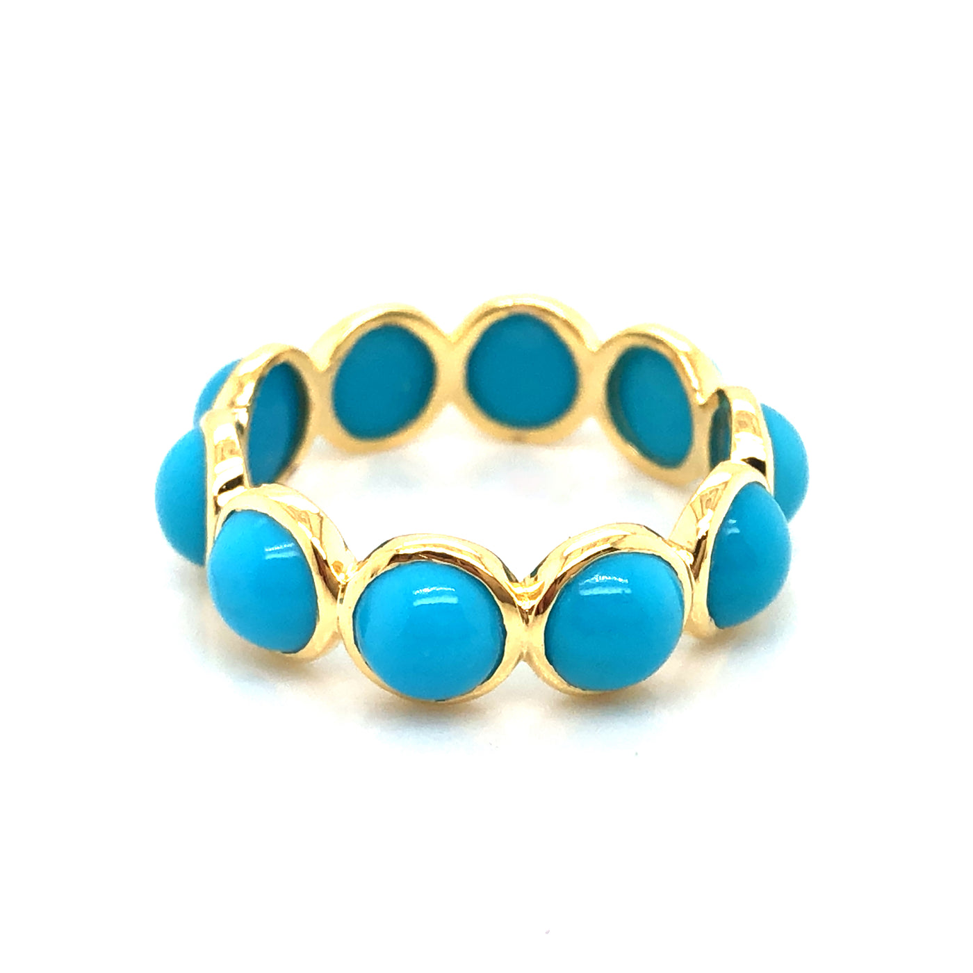 Gemstone Round Ring In 18K Yellow Gold - Tresor Collection