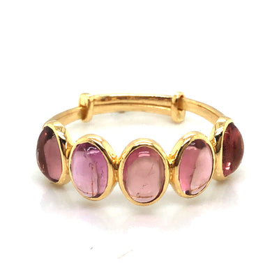 Gemstone Oval Ring In 18K Yellow  Gold