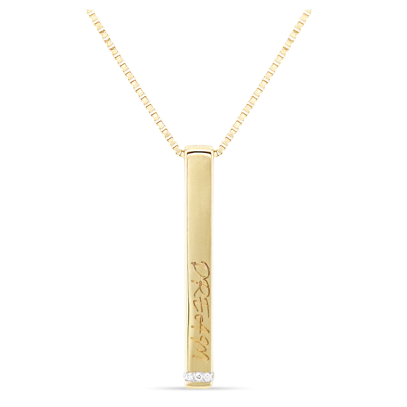 18K gold diamond tag pendant – luxury women’s fine jewelry