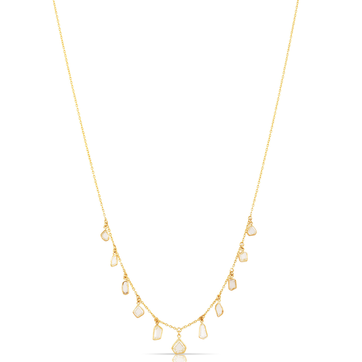 18K Gold Diamond Slice Necklace – Tresor Collection