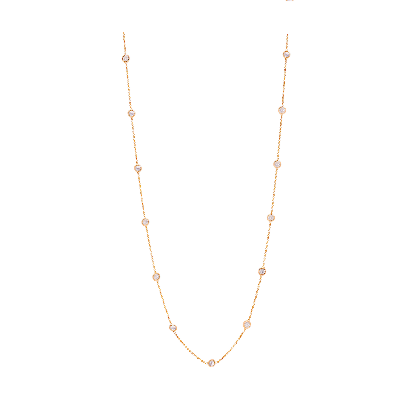 Organic Diamond Necklace In 18K Yellow Gold