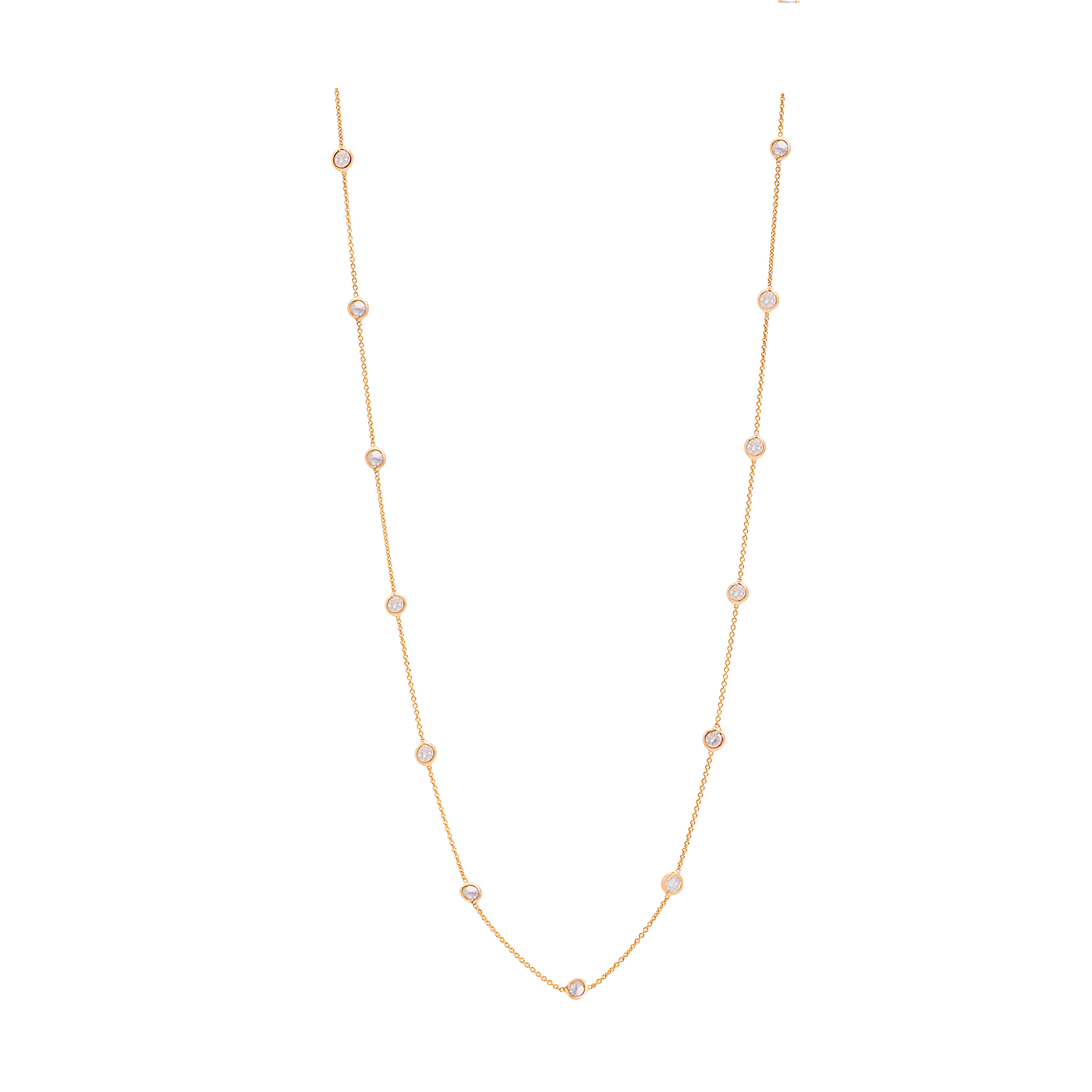 18K Yellow Gold Diamond Necklace by Tresor Collection