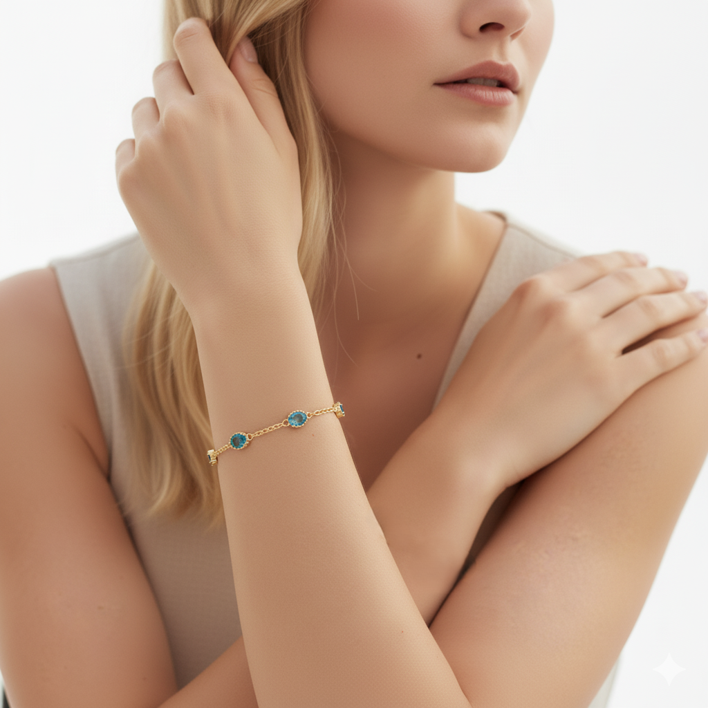 18K gold aquamarine bracelet styled on wrist – Tresor Collection
the women wearing most celebrated bracelet in 18kt aquamarine "the station bracelet by Tresor Collection" best Jewelry designer of miami
perfact to enhance any day look or night look.
party wear, Blue Bracelet, Pinteresty bracelet by tresor. bracelet by tresor collection 