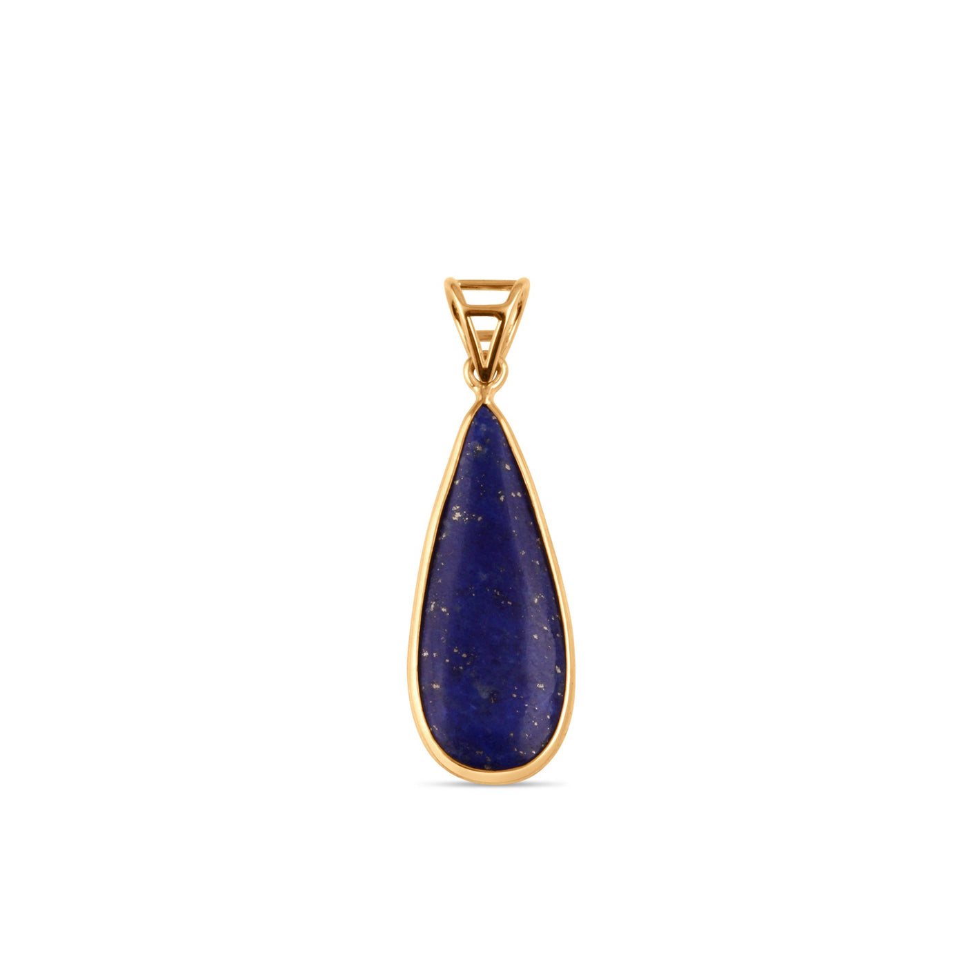 Gemstone Pear Shape Pendant In 18K Yellow Gold