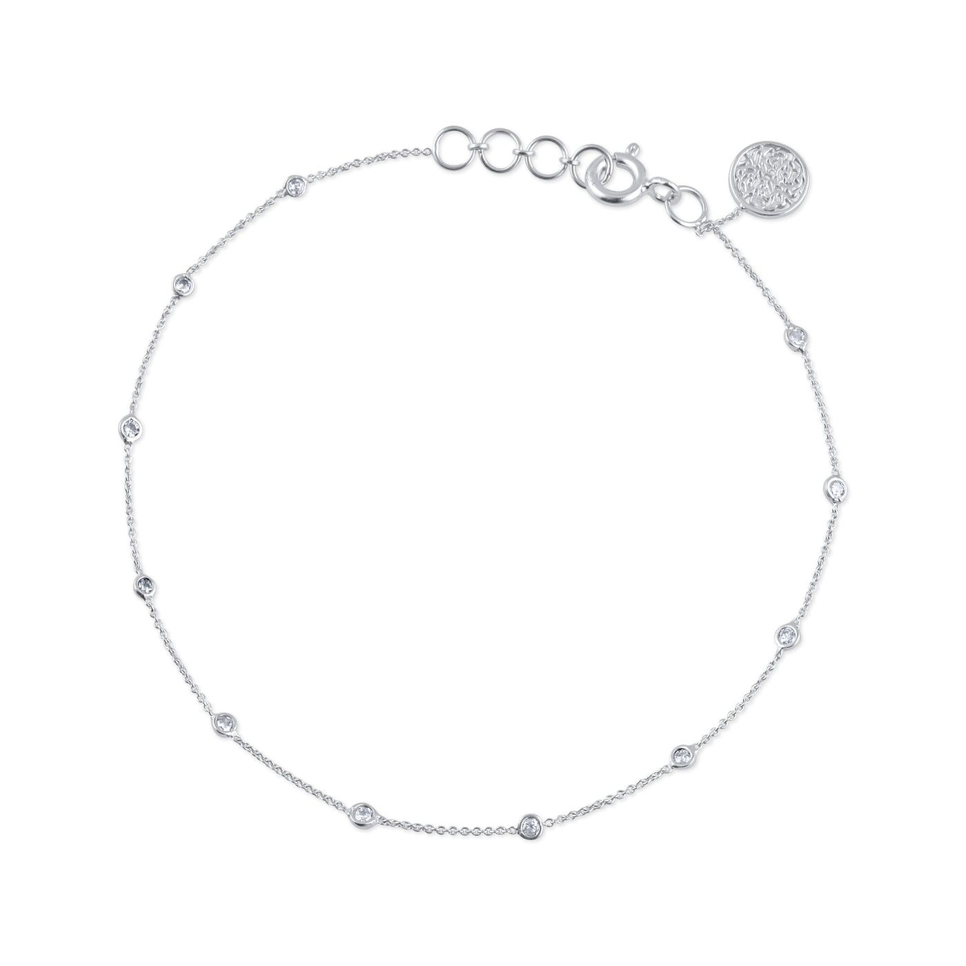 Diamond Rd. Bracelet In 18K White Gold