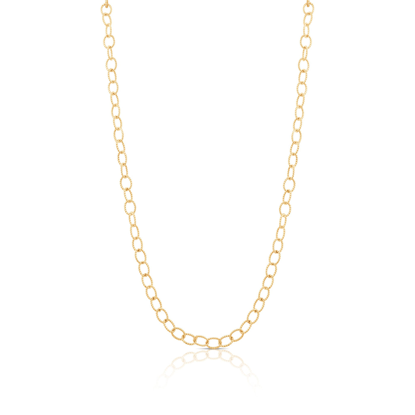 Twisted Wire Necklace In 18K Yellow Gold